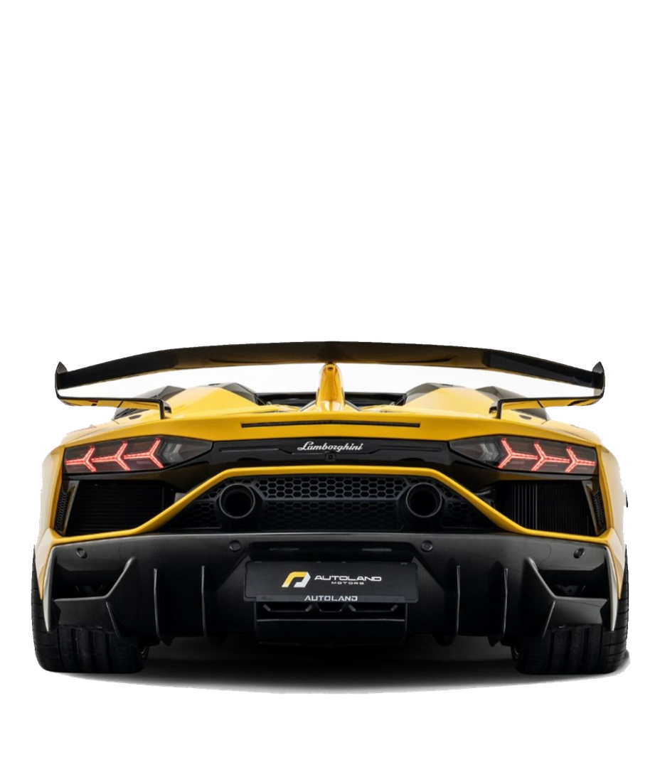 Custom Motto-branded plate holder on Lamborghini Aventador