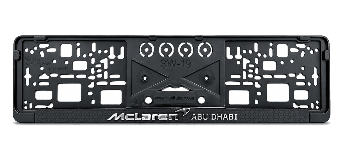 McLaren Abu Dhabi plate holder